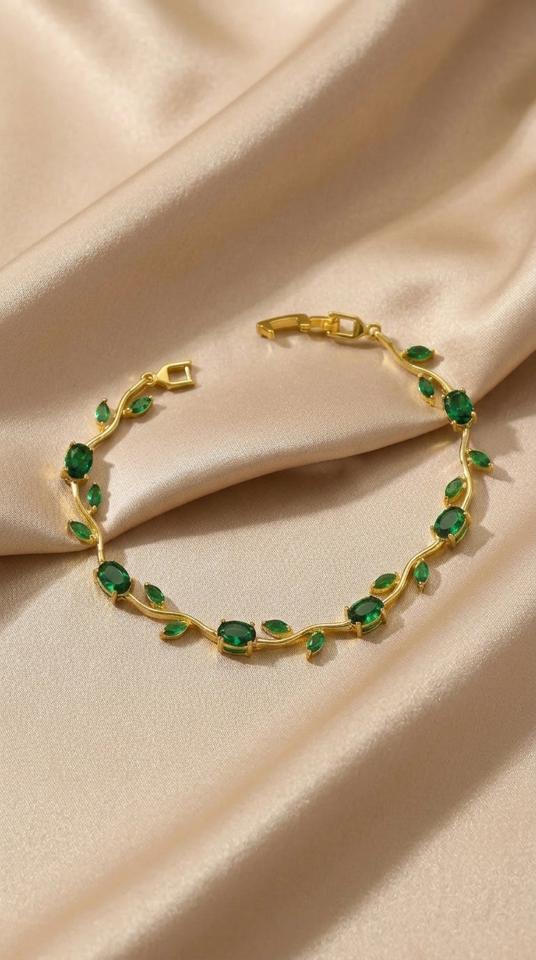 Chic Beaded Charm Bracelet with Golden Accent