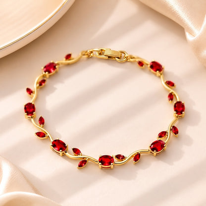 Tulip Flower Bracelet – Delicate Crystal Vine Bracelet for Women - Best Gift Item for Girl/ Women