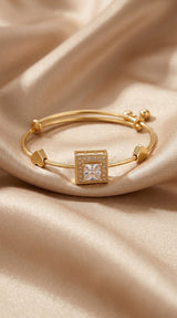 Golden Classic Bangle Bracelet for Women