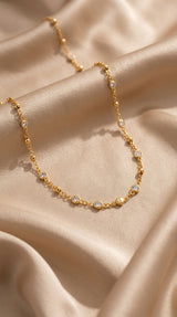 Golden Crystal Stone Elegance Necklace for Women