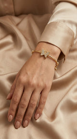 Golden Butterfly Charm Bracelet for Women