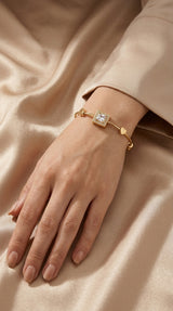 Golden Classic Bangle Bracelet for Women