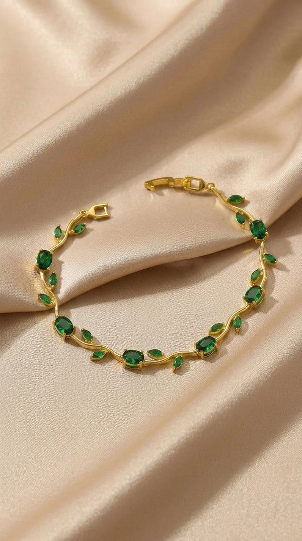 Chic Beaded Charm Bracelet with Golden Accent